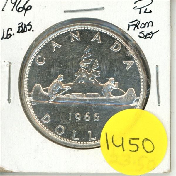 1966 PL Canadian Silver Dollar - Large Beads