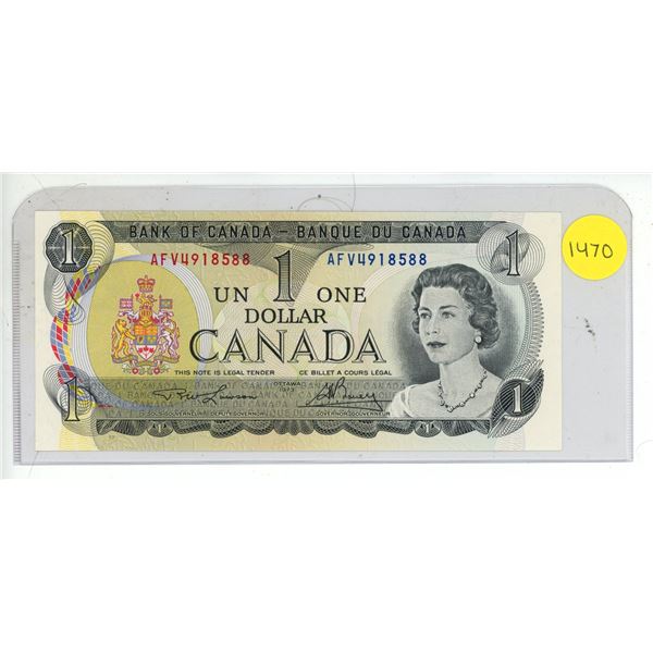 1973 UNC Bank Of Canada One Dollar Note