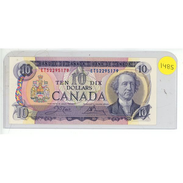 1971 UNC Bank Of Canada Ten Dollar Note