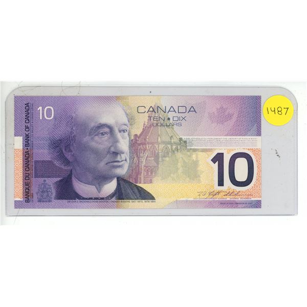 2001 UNC Bank Of Canada Ten Dollar Note