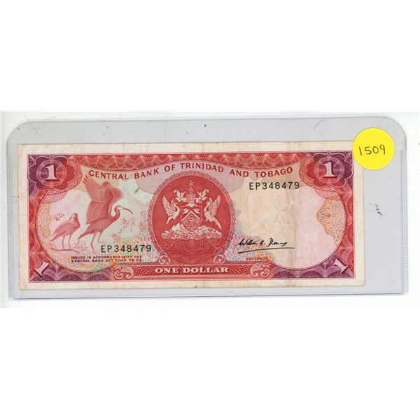 Trinidad And Tobago One Dollar Note