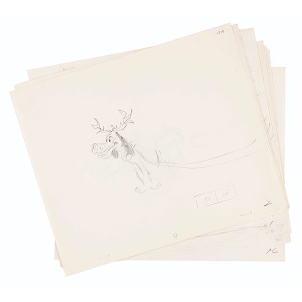 "A Chipmunk Christmas" Reindeer Layout Drawings.