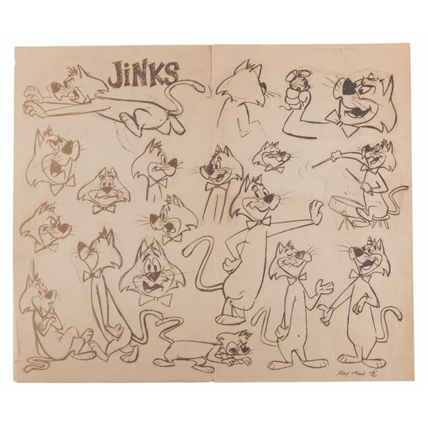 A "Mr. Jinks" Photostat Model Sheet.