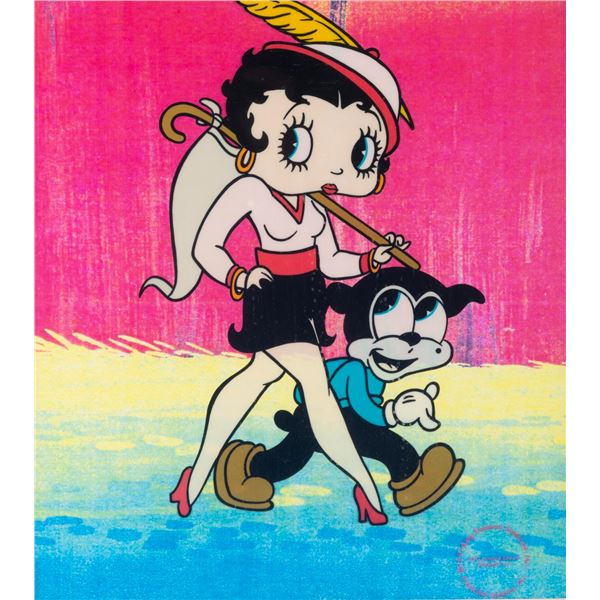 A Betty Boop and Bimbo Limited Edition Cel.