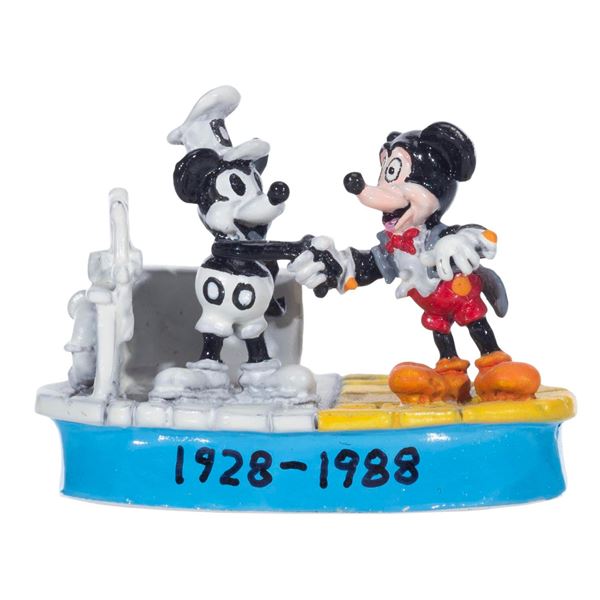 A 60th Anniversary "Steambot Willie" Miniature Bronze Figurine.