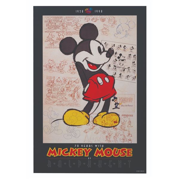 A 70 Years with Mickey Mouse Ralph Kent Poster.