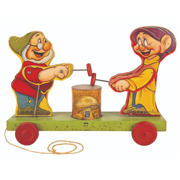 A Doc and Dopey Pull Toy.