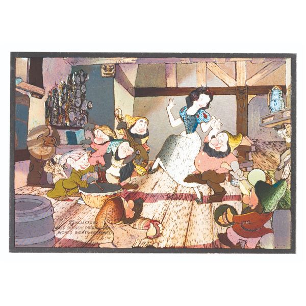 A "Snow White and the Seven Dwarfs" Dufex Postcard.