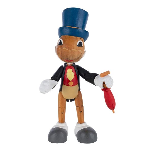 A Jiminy Cricket Jointed Wood Figure.