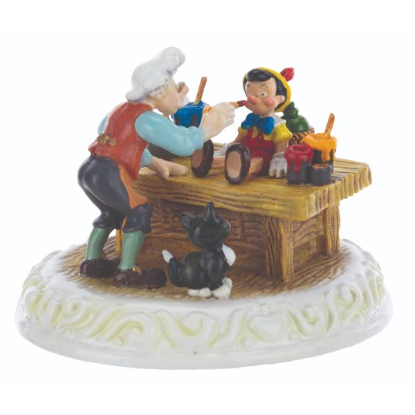 An Olszewski "Almost Finished" Pinocchio Figurine.