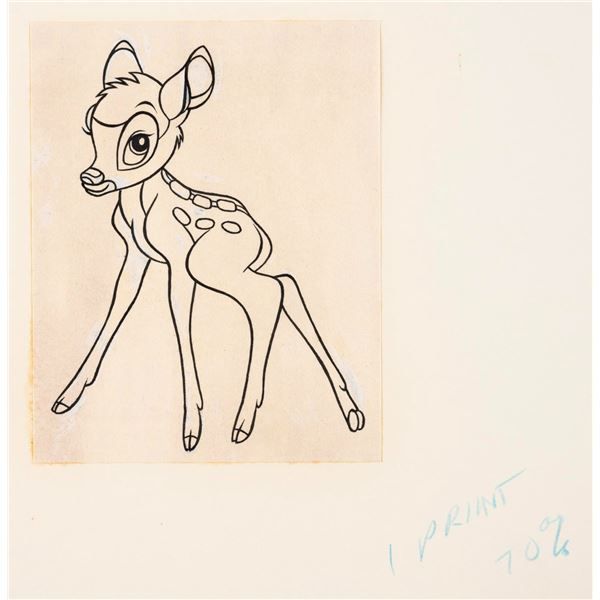 A Hand-Drawn Bambi Illustration.