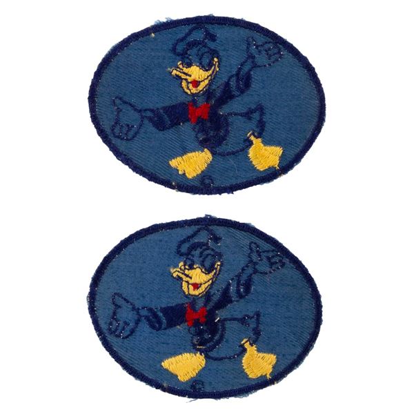 A Pair of Donald Duck Bond Bread WWII Patches.