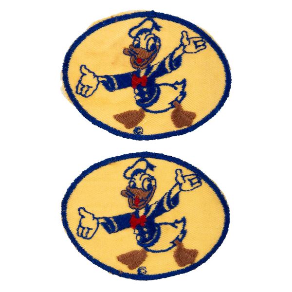 A Pair of Donald Duck Bond Bread WWII Patches.