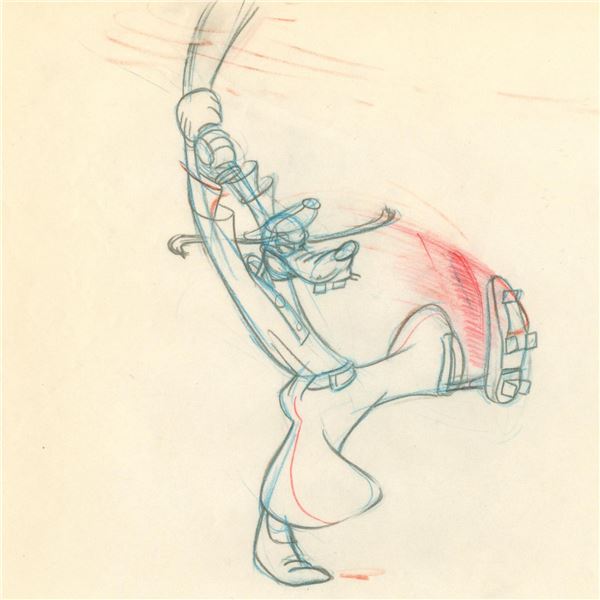 A Goofy "How To Play Baseball" Production Drawing.