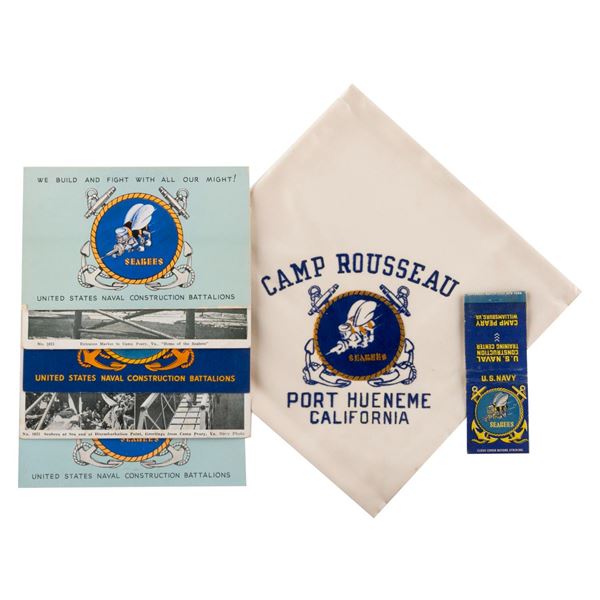 A Collection of Navy Seabees Memorabilia.
