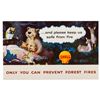 Image 1 : A Shell Gasoline & Disney Fire Prevention Postcard.