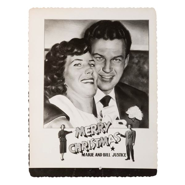 A Marie and Bill Justice Merry Christmas Card.