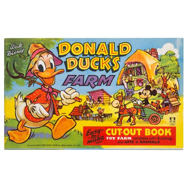 A British 1950s Donald Duck's Farm Cut-Out Book.