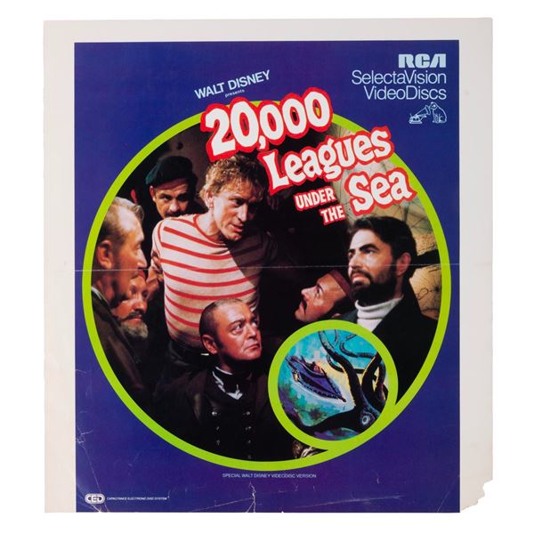 A "20,000 Leagues Under the Sea" CED VideoDisc Poster.