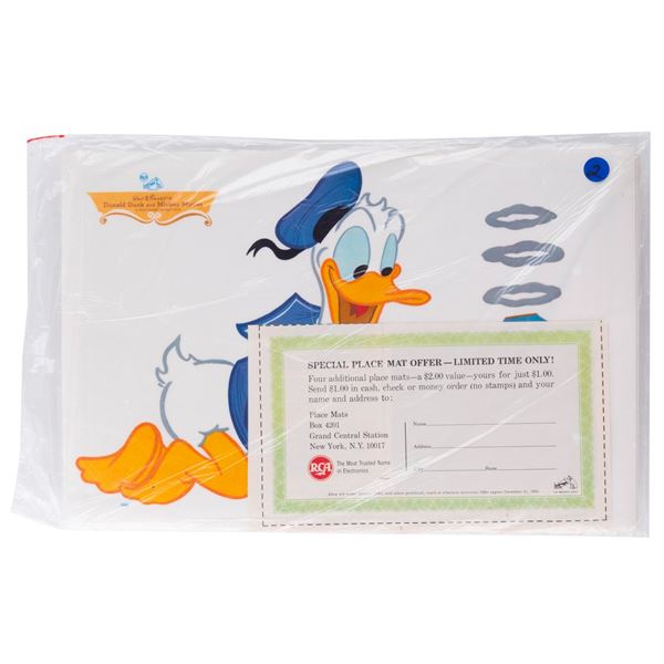 A Set of Unopened RCA Promotional Disney Placemats.