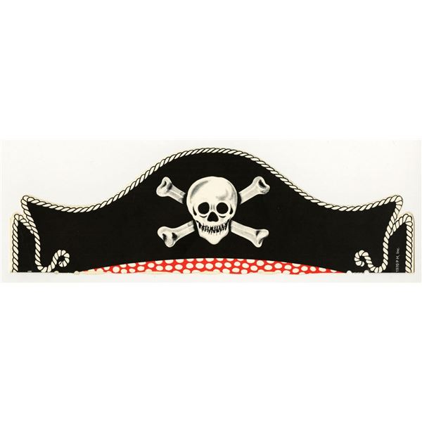 A "Treasure Island" Cardboard Pirate Hat.