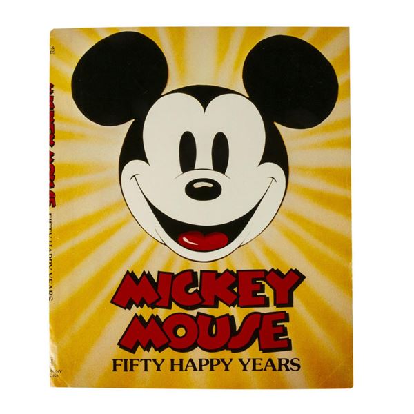 A Signed Mickey Mouse: Fifty Happy Years Book Jacket.