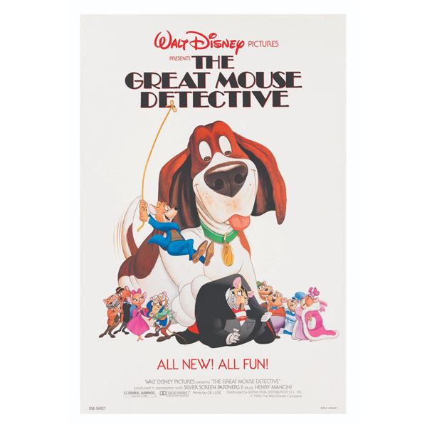 A "Great Mouse Detective" One-Sheet Poster.