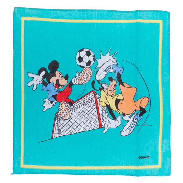 A Mickey and Goofy Soccer Handkerchief.