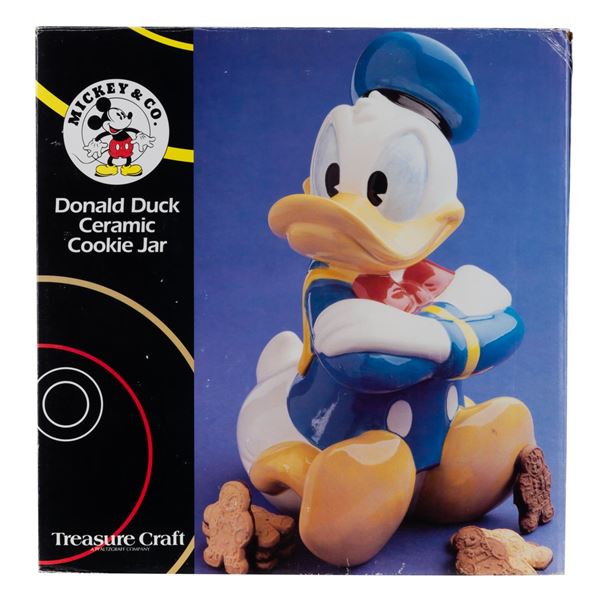 A Donald Duck Ceramic Cookie Jar.