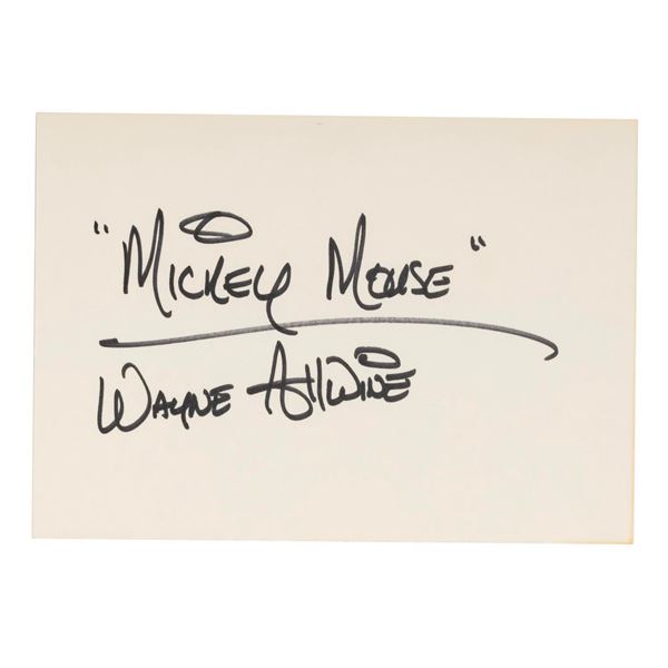 A Wayne Allwine Voice of Mickey Autograph.