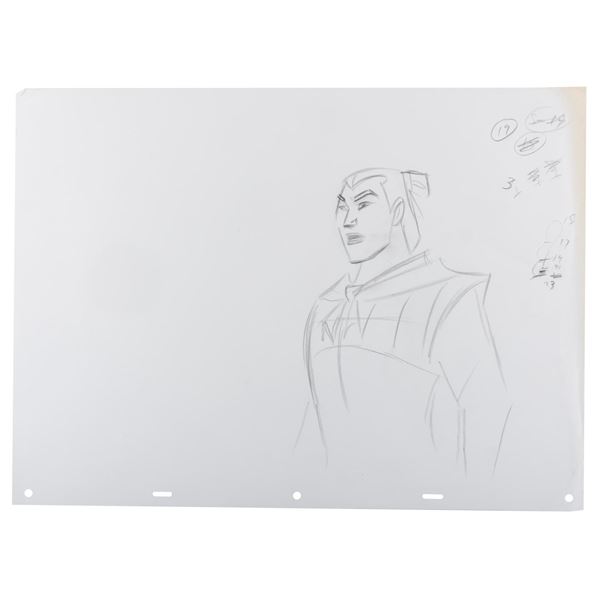 A "Mulan" Captain Shang Production Drawing.