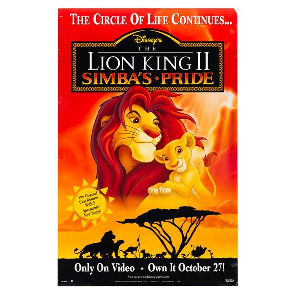 A "The Lion King II: Simba's Pride" Poster.