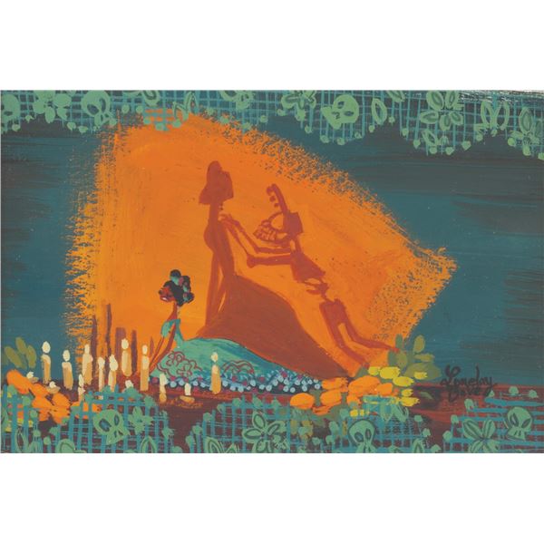 A Lorelay Bove Dia De Los Muertos "One Husband" Painting.
