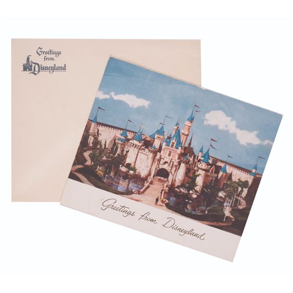 A Greetings from Disneyland Card & Envelope.
