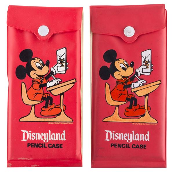 A Pair of 1960s Disneyland Mickey Mouse Pencil Cases.