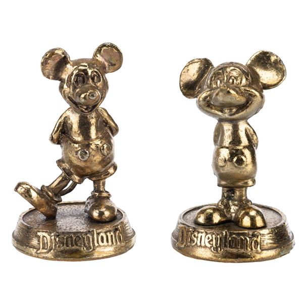 A Pair of Disneyland Mickey Mouse Paperweights.