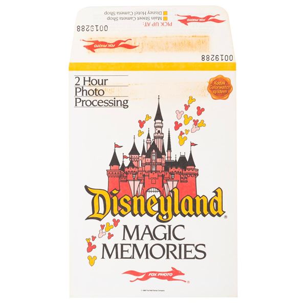 A Disneyland Magic Memories Photo Envelope.