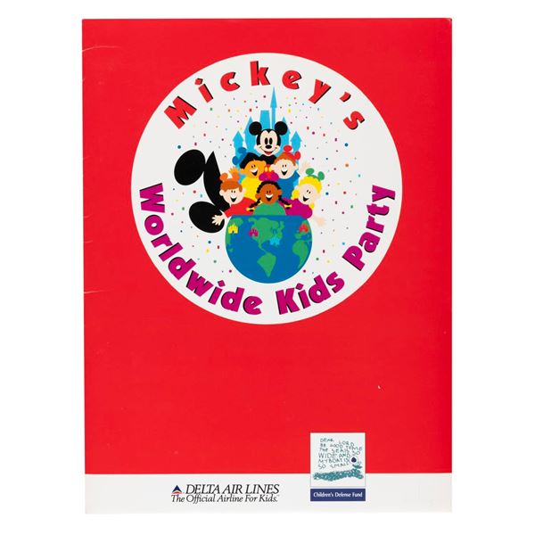 A Mickey's Worldwide Kids Party Folder.