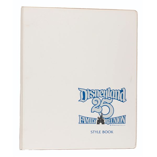 A Disneyland 25th Anniversary Three-Ring Binder.