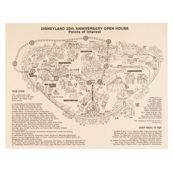 Three Disneyland 30th Anniversary Maps.