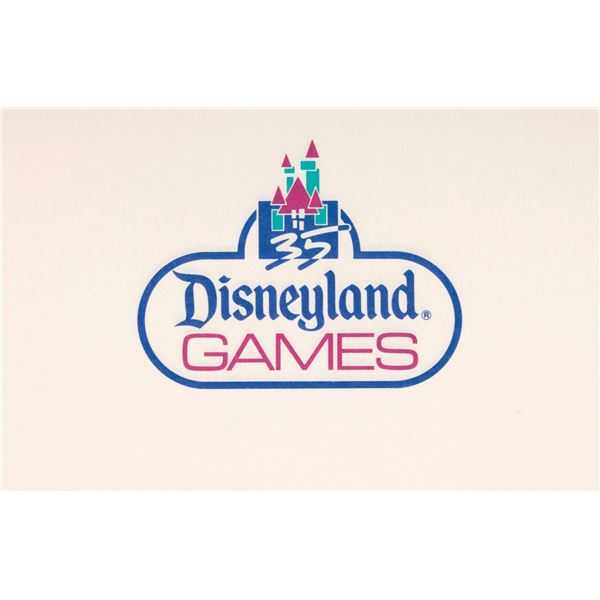 A Set of Disneyland Games 35th Anniversary Stationery.