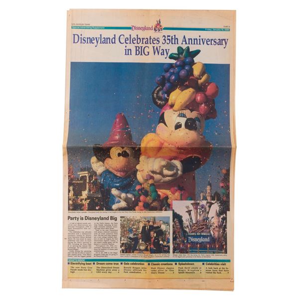 A Disneyland 35th Anniversary Newspaper Supplement.