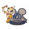 Image 2 : A Disneyland 50th Anniversary Bell and Lanyard Badge.