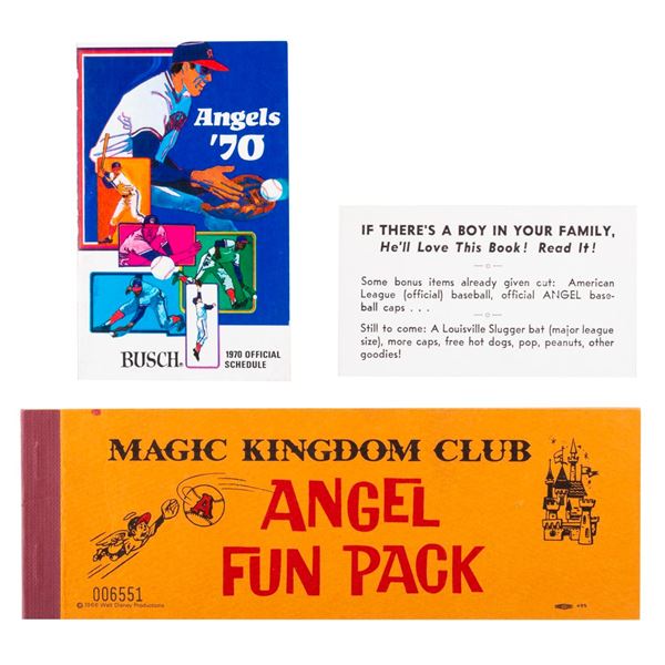A 1966 Magic Kingdom Club Angel Fun Pack Ticket Book.