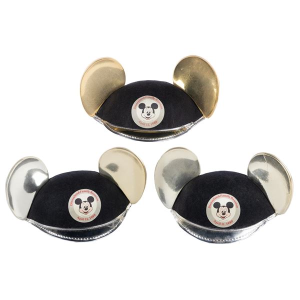 A Trio of Disneyland Family Reunion 1980 Mouse Ears.