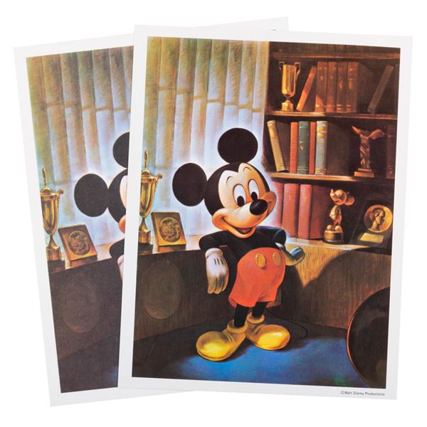 A Pair of Mickey Mouse John Hench Prints.