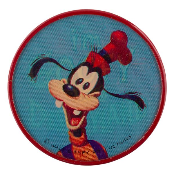 A "I'm Goofy about Disneyland"  Vari-Vue Flicker Button.