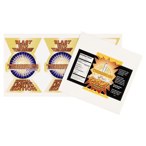 A New Tomorrowland Sticker Sheet and Hot Sauce Label.