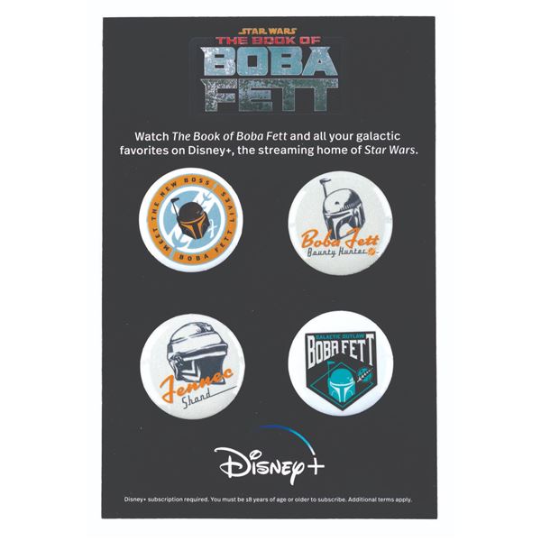 A "The Book of Boba Fett" Button Set.