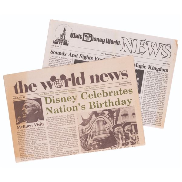 A Pair of Walt Disney World Newsletters.